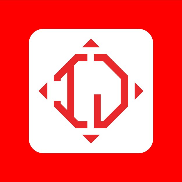 Diseños creativos y sencillos de logotipos de monogramas iniciales IJ