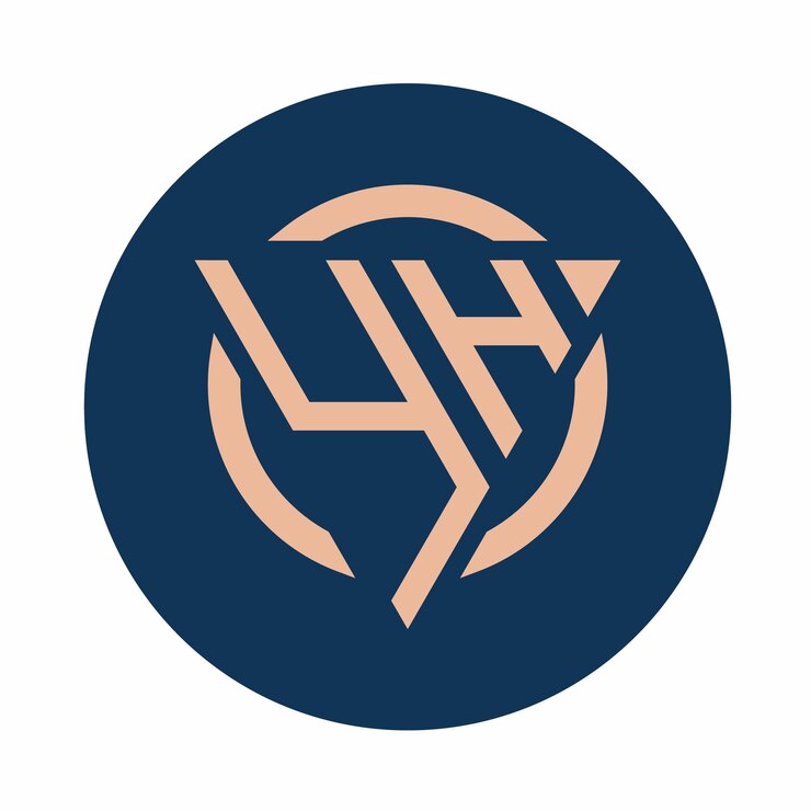 Vector diseños creativos simples del logotipo de yh del monograma inicial