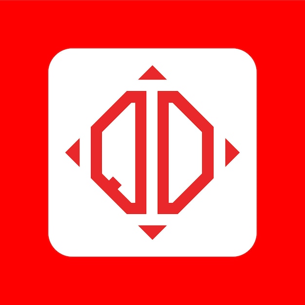 Diseños creativos y simples de logotipos QD con monograma inicial