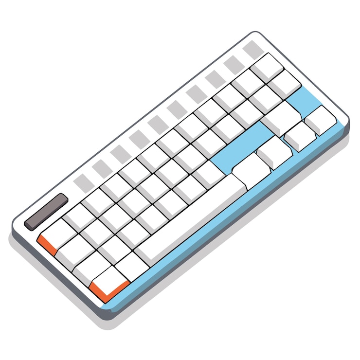 Vector diseños creativos de teclados con características modernas y esquemas de colores únicos