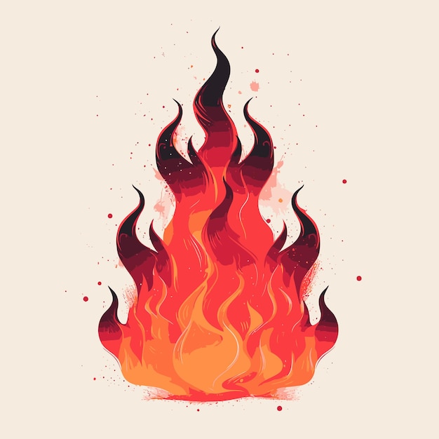 Vector diseños dinámicos de llamas, ilustraciones modernas de fuego para camisetas, pegatinas y arte gráfico