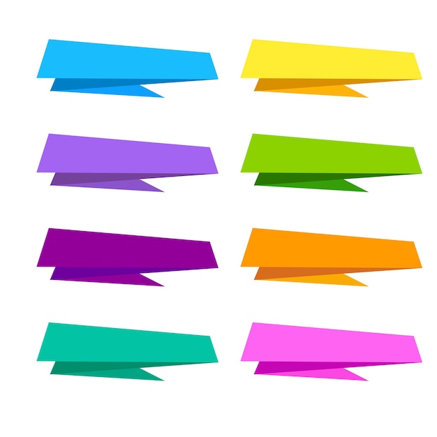 Diseños elegantes Etiquetas de cinta Etiquetas modernas y paquetes geométricos coloridos