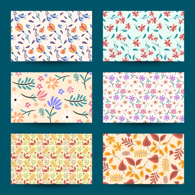 Diseños elegantes de tarjetas de visita florales y botánicas