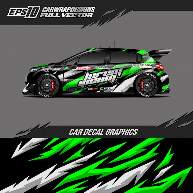 Diseños de envoltura de automóviles para automóviles de carreras