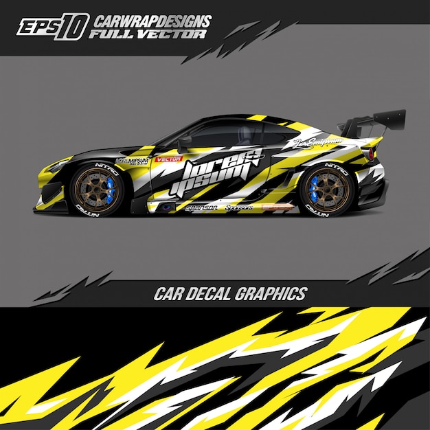 Diseños de envoltura de automóviles para automóviles de carreras