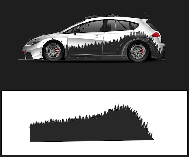 Diseños de envoltura de automóviles para automóviles de carreras