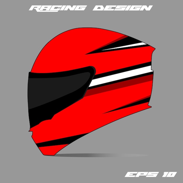 Diseños de envoltura de calcomanía de casco deporte de motocicleta de librea vectorial