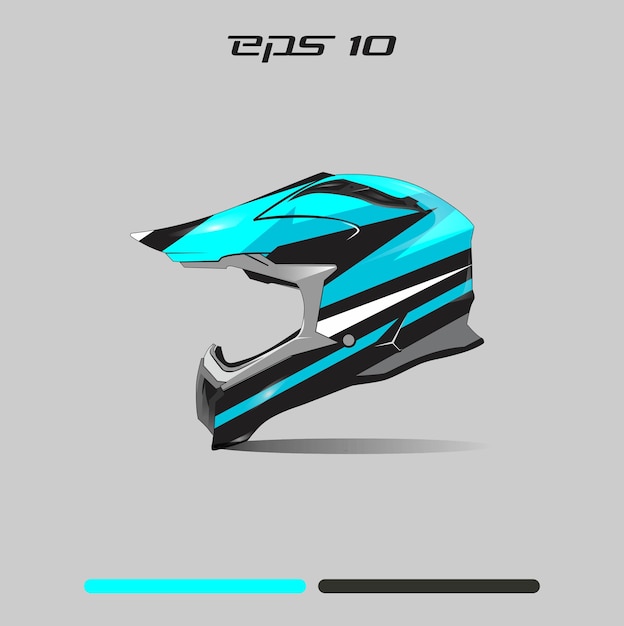 Diseños de envoltura de calcomanía de casco vector Livery casco motocicleta Sport gris y tosca