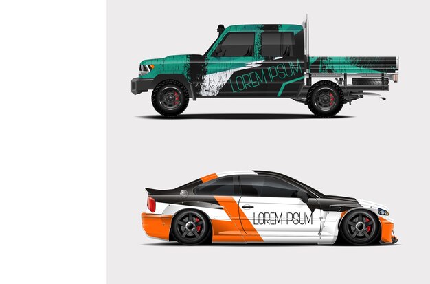 Diseños de envoltura de coches de carreras para su vehículo