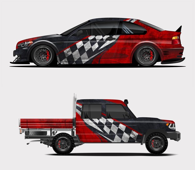 Diseños de envoltura de coches de carreras para usted Vehículo