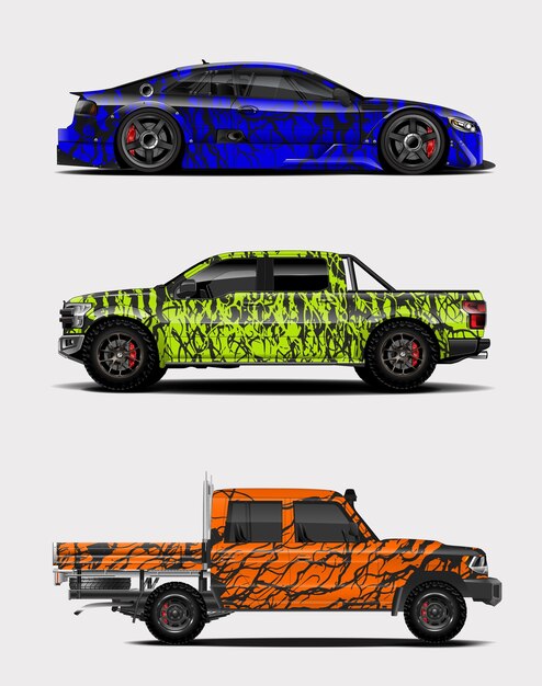 Diseños de envolturas para automóviles y camiones