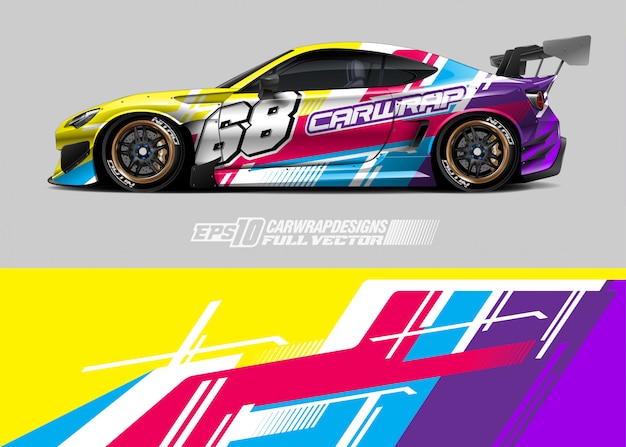 Diseños de envolturas de autos de carreras