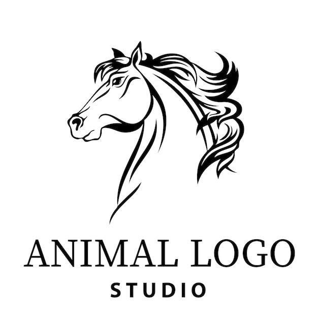 Diseños de estudio de logotipos de animales.