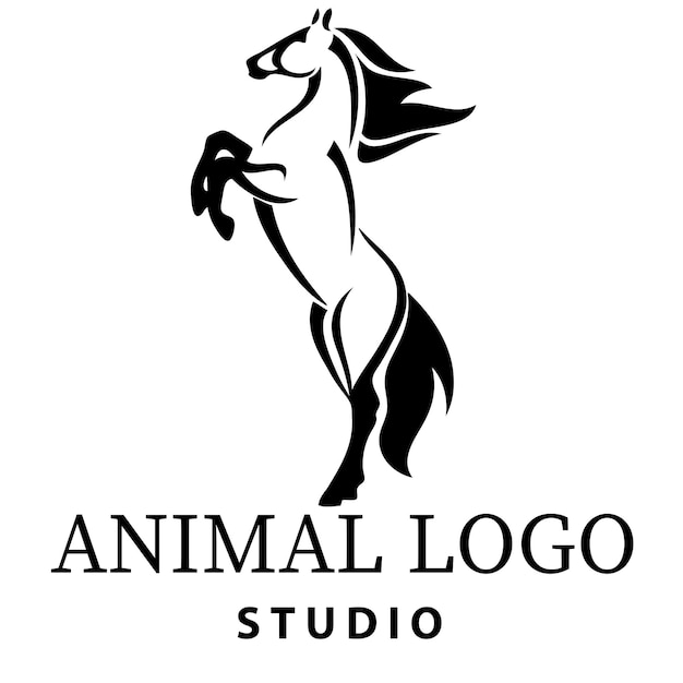 Diseños de estudio de logotipos de animales.
