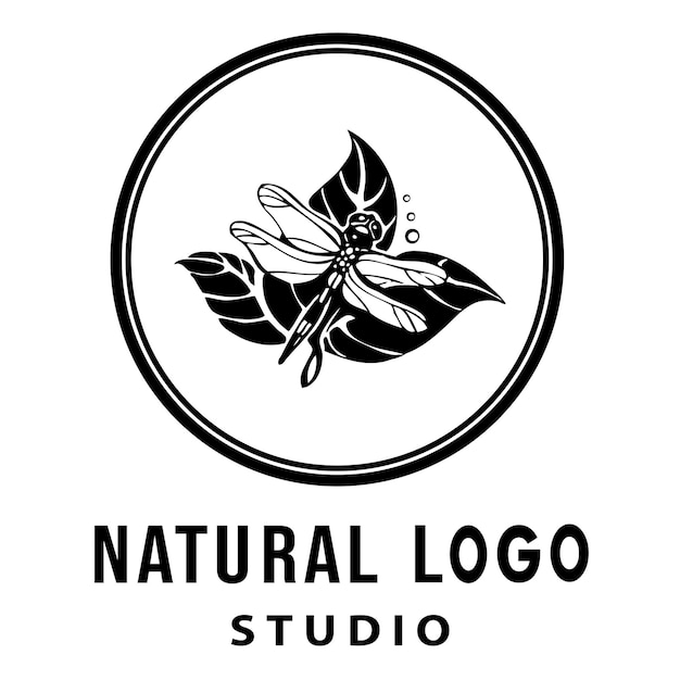 Diseños de estudio de logotipos naturales.