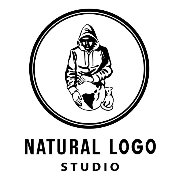 Diseños de estudio de logotipos naturales.
