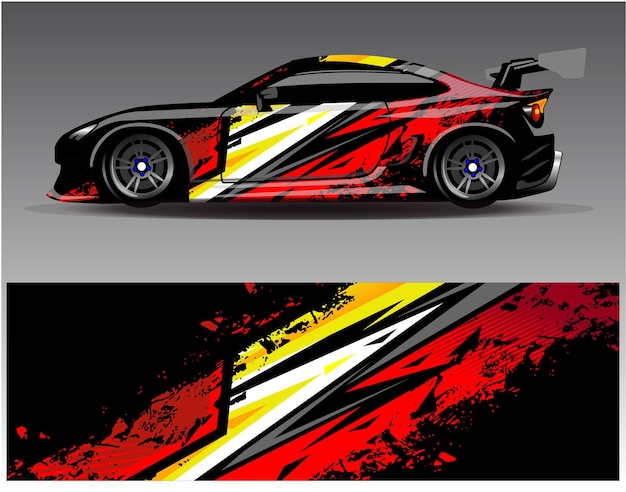 Diseños de fondo de carreras de rayas abstractas gráficas para aventuras de carreras de rally de vehículos y carreras de autos