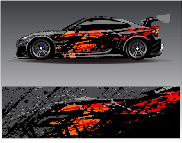 Diseños de fondo de carreras de rayas abstractas gráficas para aventuras de carreras de rally de vehículos y carreras de autos