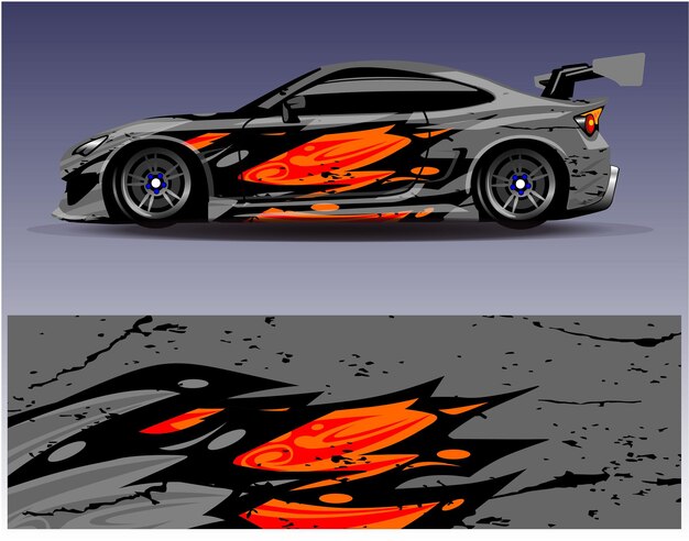 Diseños de fondo de carreras de rayas abstractas gráficas para aventuras de carreras de rally de vehículos y carreras de autos