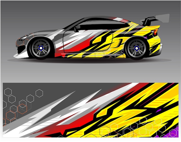 Diseños de fondo de carreras de rayas abstractas gráficas para aventuras de carreras de rally de vehículos