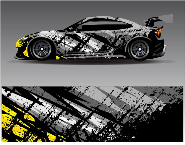 Diseños de fondo de carreras de rayas abstractas gráficas para aventuras de carreras de rally de vehículos