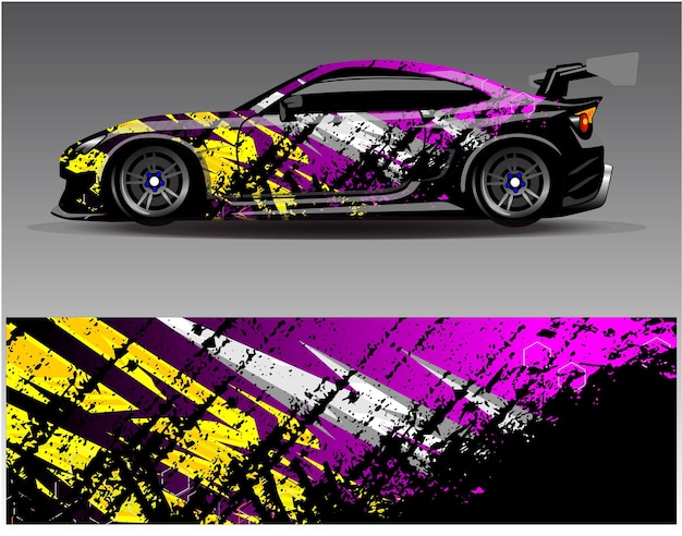 Diseños de fondo de carreras de rayas abstractas gráficas para aventuras de carreras de rally de vehículos