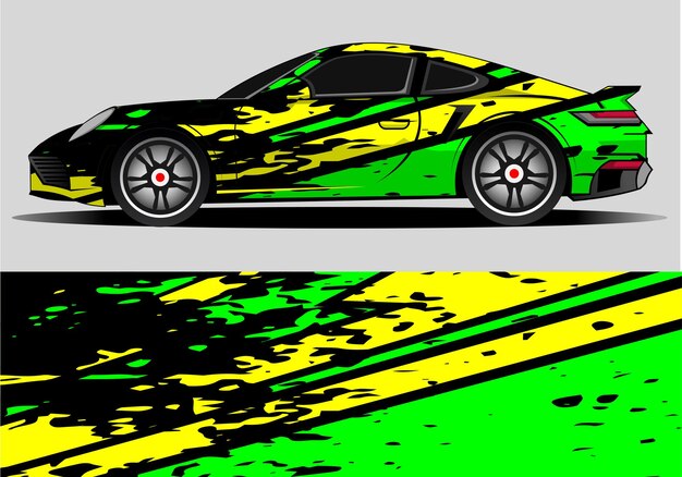 Diseños de fondo gráfico vectorial de diseño de furgoneta de envoltura de coche