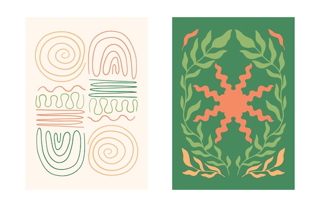 Diseños de fondo modernos antiguos para el año 2000 Explore formas de moda ilustraciones abstractas