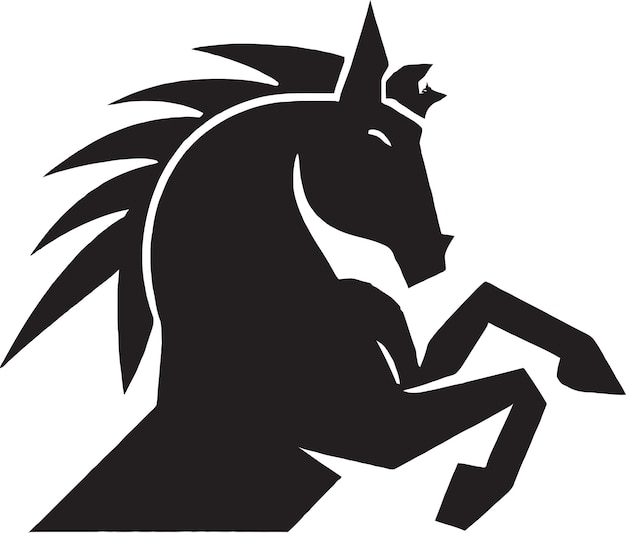 Vector diseños de iconos radiantes horseglow para logotipos de caballos