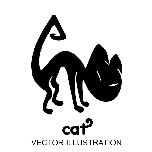Diseños de ilustración de vector de gato