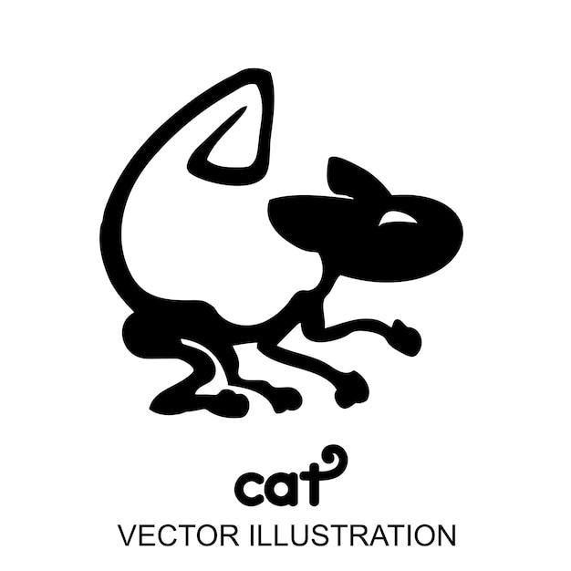 Diseños de ilustración de vector de gato