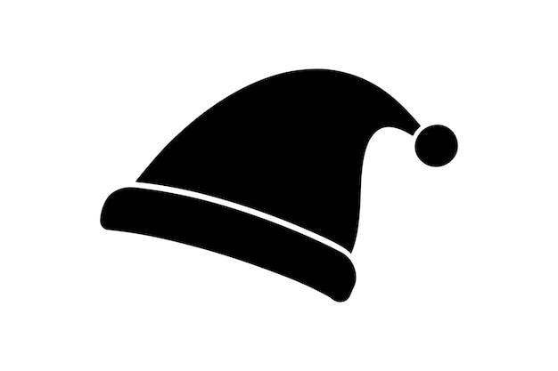 diseños de ilustración vectorial de la silueta de la gorra de Navidad