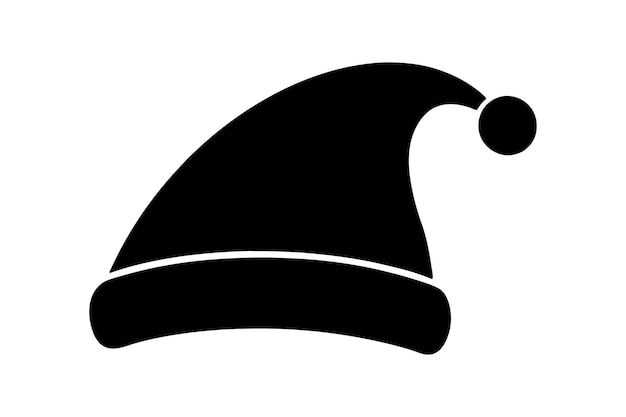 diseños de ilustración vectorial de la silueta de la gorra de Navidad
