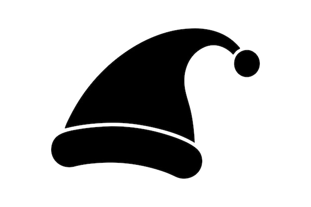 diseños de ilustración vectorial de la silueta de la gorra de Navidad