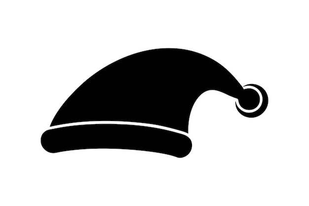 diseños de ilustración vectorial de la silueta de la gorra de Navidad