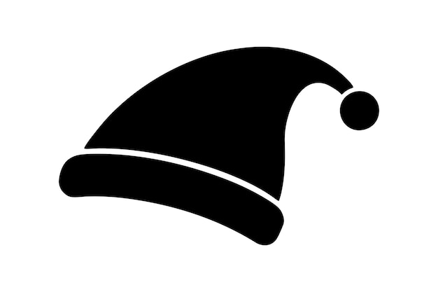 diseños de ilustración vectorial de la silueta de la gorra de Navidad