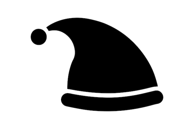 diseños de ilustración vectorial de la silueta de la gorra de Navidad