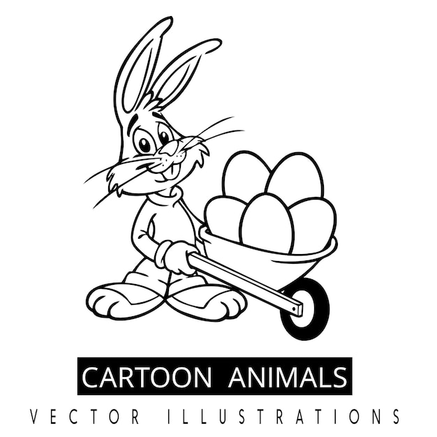 Diseños de ilustraciones vectoriales de animales de dibujos animados