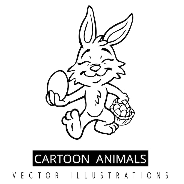 Diseños de ilustraciones vectoriales de animales de dibujos animados