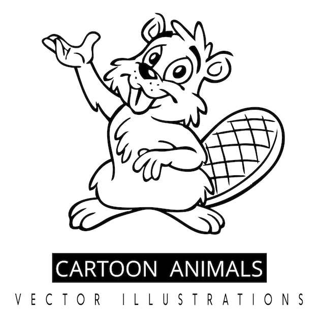 Diseños de ilustraciones vectoriales de animales de dibujos animados