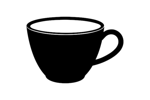 Diseños de ilustraciones vectoriales de siluetas de tazas