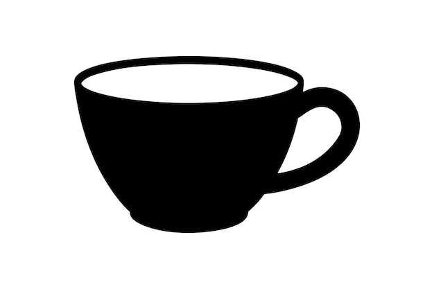 Diseños de ilustraciones vectoriales de siluetas de tazas
