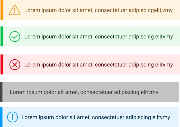 Vector diseños de interfaz de usuario de componente de alerta