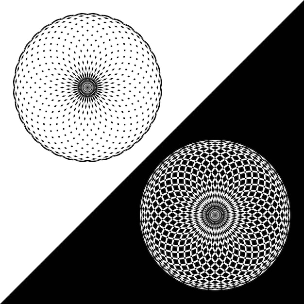 Diseños intrincados en espiral y círculo