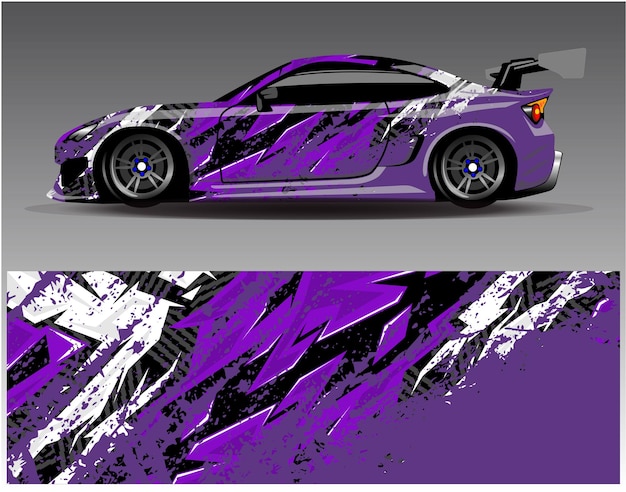 Diseños de kit de fondo de carreras de rayas abstractas gráficas para aventuras de rally de autos de carreras de vehículos envolventes