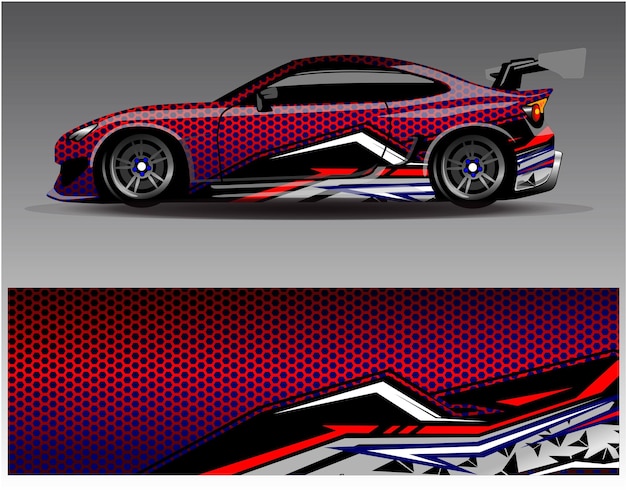 Diseños de kit de fondo de carreras de rayas abstractas gráficas para aventuras de rally de autos de carreras de vehículos envolventes