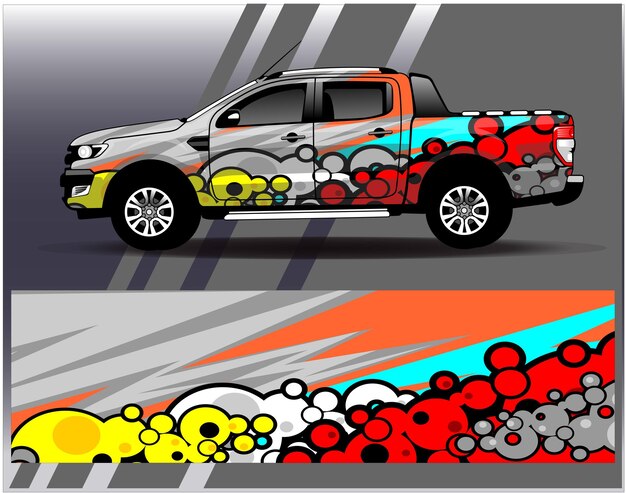 Diseños de kit de fondo de carreras de rayas abstractas gráficas para aventuras de rally de autos de carreras de vehículos envolventes