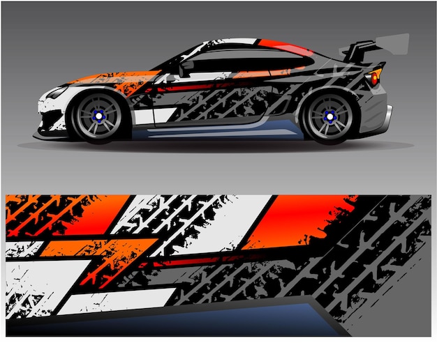 Diseños de kits de fondo de carreras de rayas abstractas gráficas para aventuras de rally de autos de carreras de vehículos envolventes