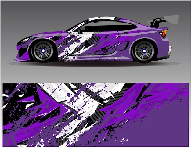 Diseños de kits de fondo de carreras de rayas abstractas gráficas para aventuras de rally de autos de carreras de vehículos envolventes