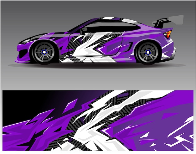 Diseños de kits de fondo de carreras de rayas abstractas gráficas para aventuras de rally de autos de carreras de vehículos envolventes